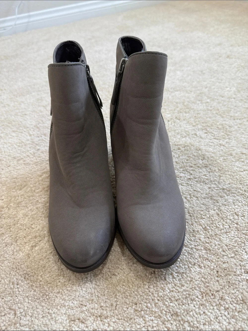 MIA Maddock Gray Side-Zip Ankle Booties